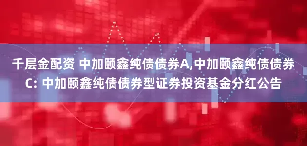 千层金配资 中加颐鑫纯债债券A,中加颐鑫纯债债券C: 中加颐鑫纯债债券型证券投资基金分红公告